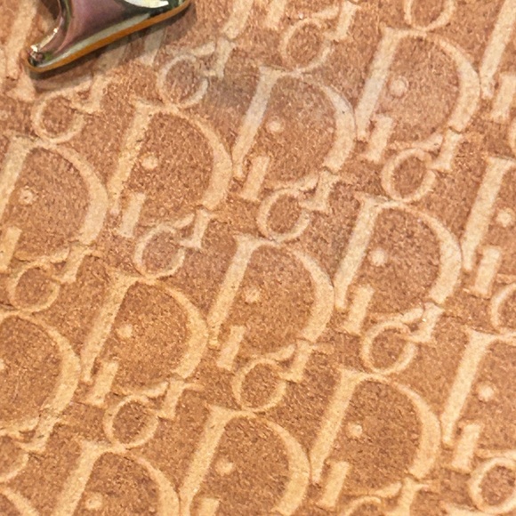 LADY DIOR BAG AUTHENTIC Unique Color Suede Satchel Gold Hardware Patent Leather - Picture 15 of 16